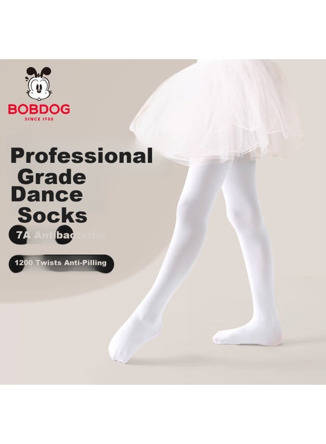 Babu Bean Bobdog Children's Dance Tights, Spring And Summer Pantyhose, Silk Stockings, White Leggings, Thin Summer Dance Socks - Image 1