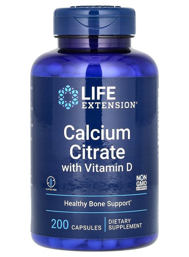 Calcium Citrate with Vitamin D 200 Capsules