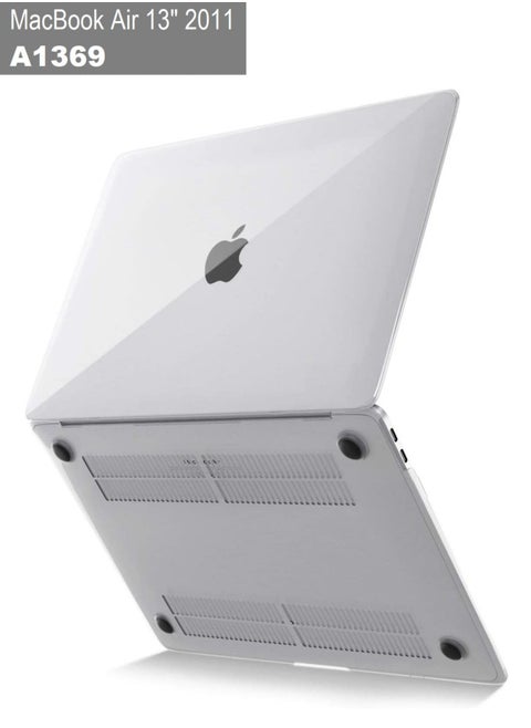 MacBook Air 13-inch Model A1369 (2011) Protective Case Hard Shell Laptop Cover Front and Back Sleeve Case Clear