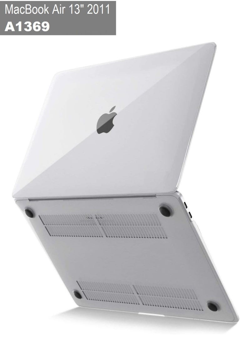 MacBook Air 13-inch Model A1369 (2011) Protective Case Hard Shell Laptop Cover Front and Back Sleeve Case Clear