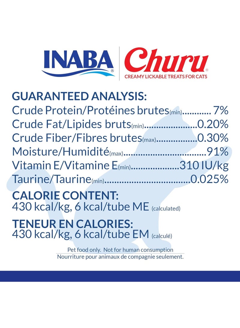 INABA Churu Cat Treats, Grain-Free, Lickable, Squeezable Creamy Purée Cat Treat/Topper with Vitamin E & Taurine, 0.5 Ounces Each Tube, 60 Tubes, Tuna Variety Box - Image 5