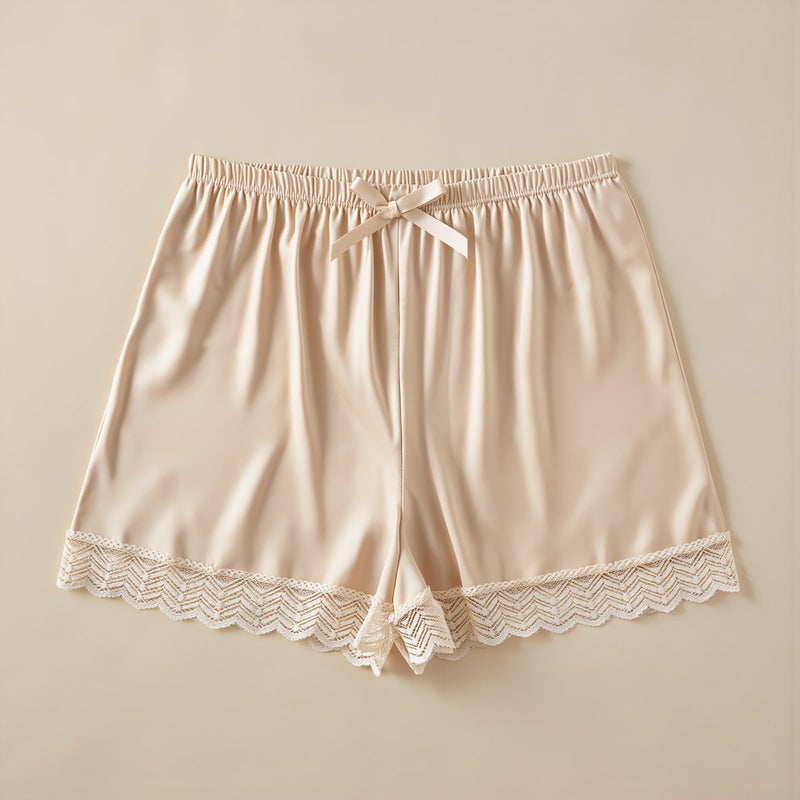 Women Ice Silk Safety Shorts Breathable Lace Trim Anti Chafe Underwear 80-125lbs - Image 4