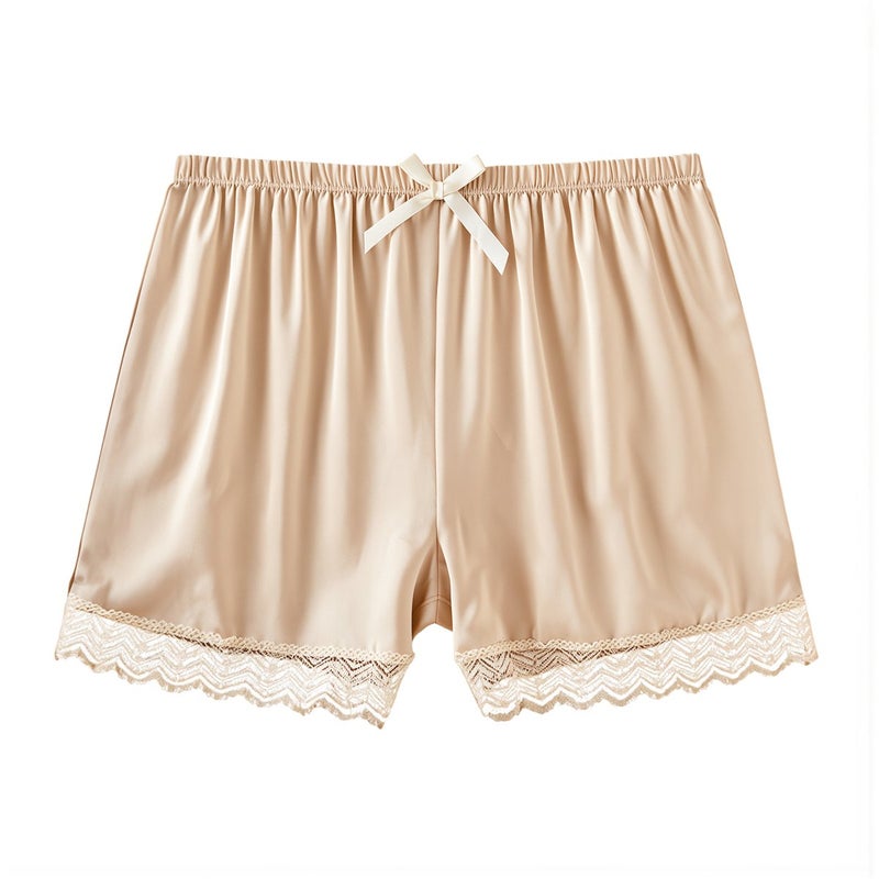 Women Ice Silk Safety Shorts Breathable Lace Trim Anti Chafe Underwear 80-125lbs - Image 5