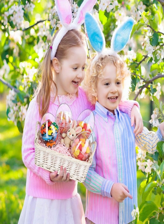 HEALEEP Clear Plastic Candy Boxes, 4Pcs Transparent Easter Treat Storage Eggs, 4.7x3.5In Fillable Easter Basket Decor for Party Favors Wedding Baby Shower - Image 4