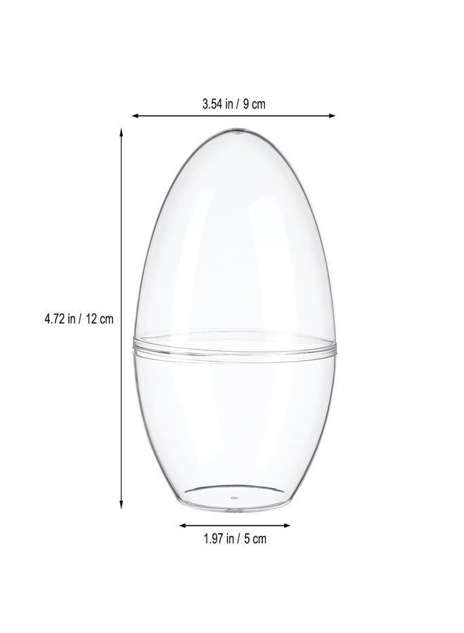 HEALEEP Clear Plastic Candy Boxes, 4Pcs Transparent Easter Treat Storage Eggs, 4.7x3.5In Fillable Easter Basket Decor for Party Favors Wedding Baby Shower - Image 3
