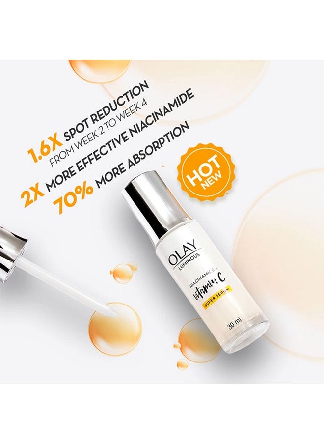 Olay Face Serum | Clear And Even Skin | Fights Dullness And Provides Radiant Glow| Normal, Oily, Dry, Combination Skin | Paraben And Sulphate Free (30Ml, Vitamin C)  - Image 3