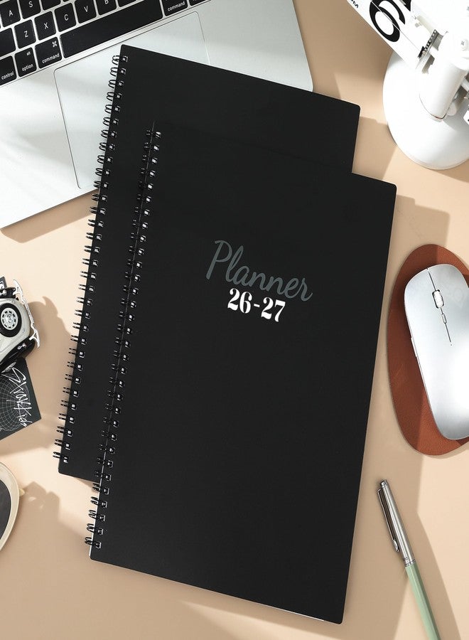 Shoparr Academic Planner 2026-2027 - Planner Weekly and Monthly 2026-2027, Jul. 2026 - Jun. 2027 11'' x 9'', Planner 26-27 with Colorful Tabs, Premium Paper, Twin-wire Binding - Classic Black - Image 2
