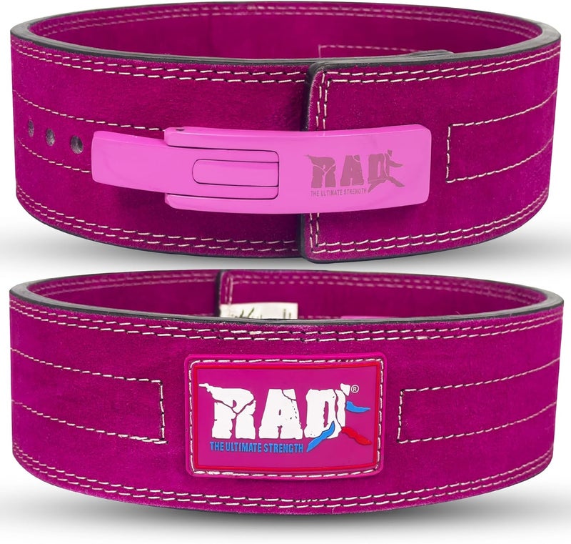 RAD Lever Weight Lifting Gym Belt for Men & Women Size 63 TO107 CM,Thick 10MM & Width 4 Inch Lever Powerlifting Belts for Women Dead Lift Workout Belt Leather Weight Lifting Lever Gym Squat Belt - Image 1