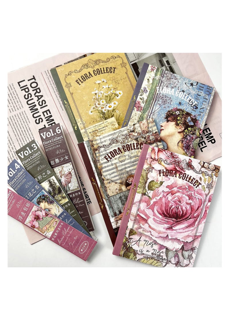 Excefore Vintage Aesthetic Scrapbook Paper, 160 Pcs Vintage Scrapbook Paper Supplies, for DIY Bullet Planners, Junk Art Collage Album Frames - Image 4