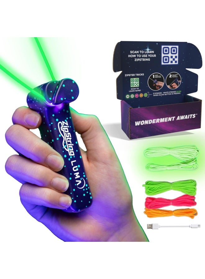 Luma The Patented Glow-in-The-Dark Toy That Flies a Loop of String, Creates Endless Shapes and Tricks Built-in LED for Glowing Fun. Perfect STEM Gift for Kids & Adults. Wonderment Awaits  - Image 1