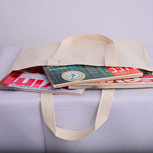 TBF Sturdy Canvas Wholesale Tote Bags with Bottom Gusset 15"W x 16"H x 3"G Blank Totes Great for DIY Painting Printing Embroidery - Image 4