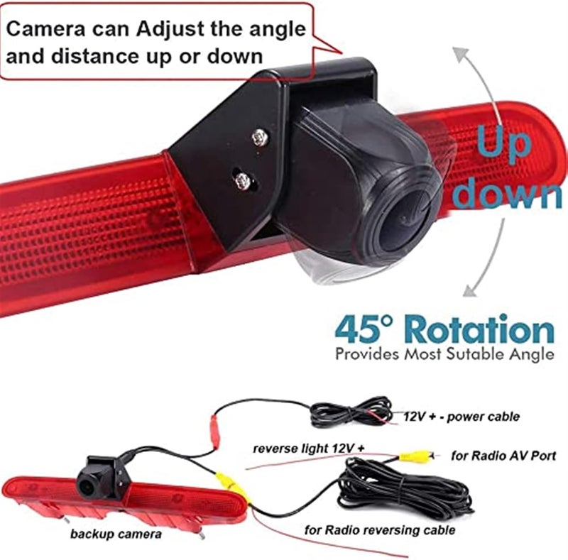 Vuzmode Rear View Backup Camera with 3rd Brake Light - Image 3