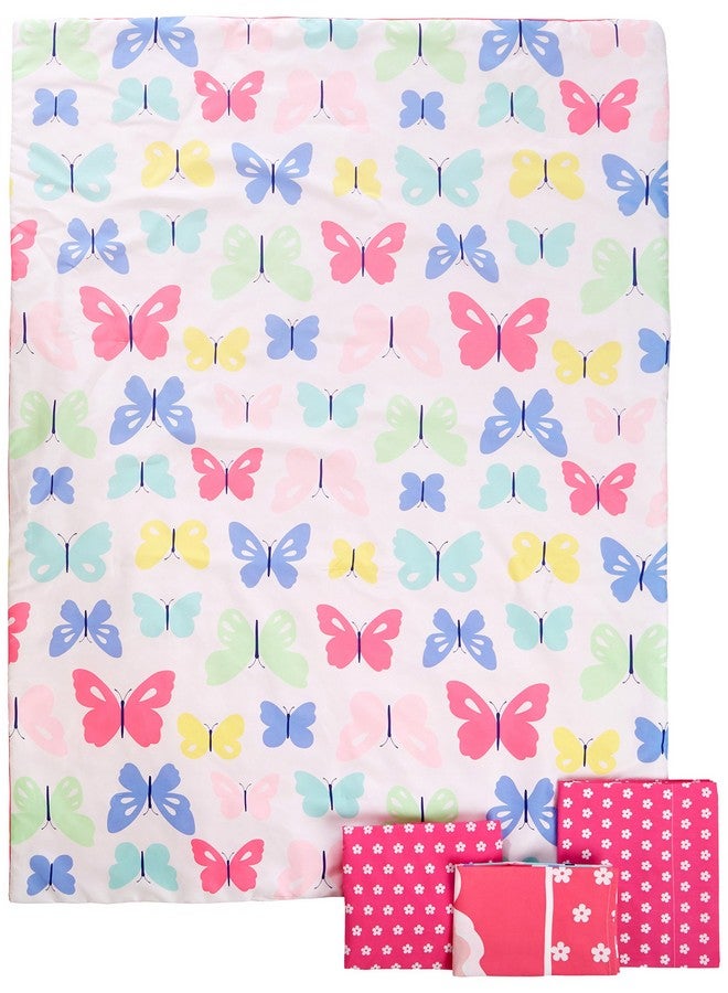 Carter's 4-Piece Toddler Set, Pink/White Butterflies, 52" x 28" - Image 1