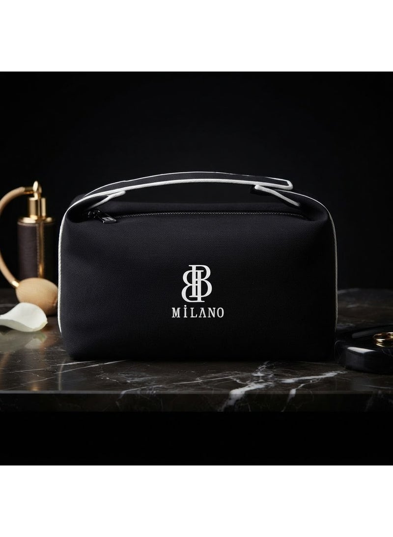 BB MILANO Cosmetic and Toiletry Organizer Bag for Travel and Everyday Use - Black - Image 1