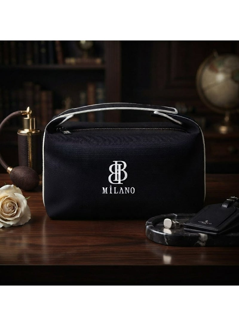 BB MILANO Cosmetic and Toiletry Organizer Bag for Travel and Everyday Use - Black - Image 2