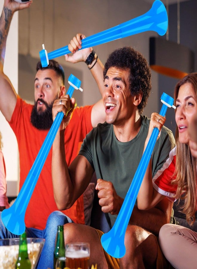 Denylo pro Collapsible Stadium Horn 24 Inch Vuvuzela Plastic Trumpet Horn Blue Blow Horn Loud Sound Soccer Horn Noisemakers for Sporting Events Graduation Games School Party Supplies - Image 4