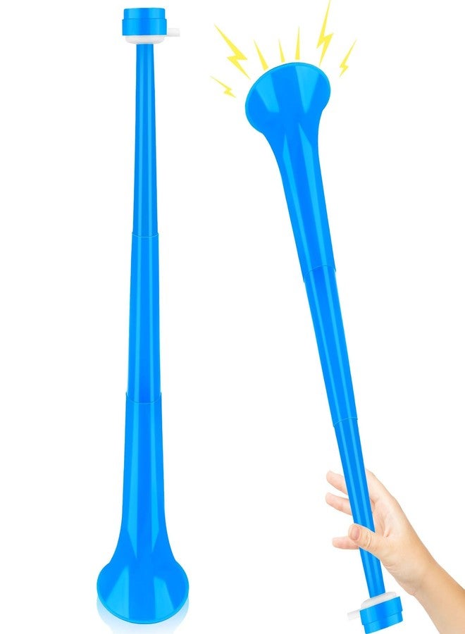 Denylo pro Collapsible Stadium Horn 24 Inch Vuvuzela Plastic Trumpet Horn Blue Blow Horn Loud Sound Soccer Horn Noisemakers for Sporting Events Graduation Games School Party Supplies - Image 1