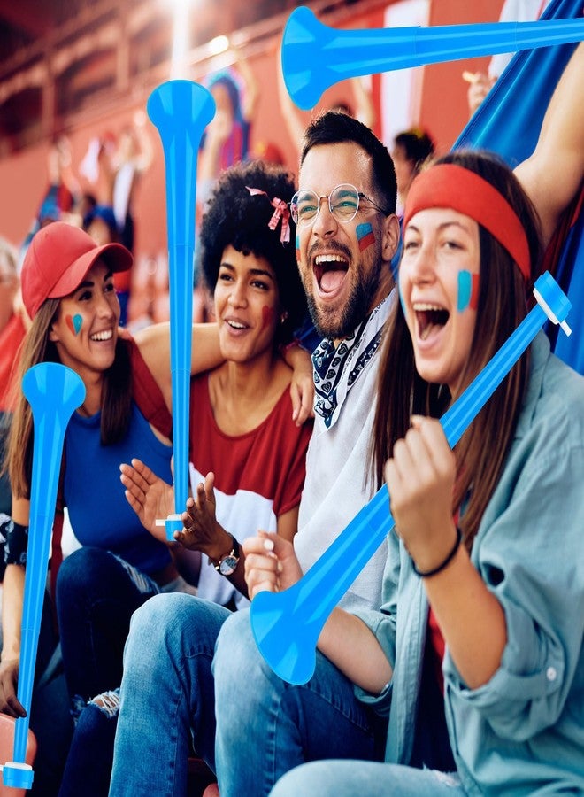 Denylo pro Collapsible Stadium Horn 24 Inch Vuvuzela Plastic Trumpet Horn Blue Blow Horn Loud Sound Soccer Horn Noisemakers for Sporting Events Graduation Games School Party Supplies - Image 5