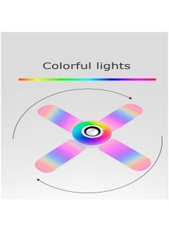 Generic 50W Clover Design 4 Wings Foldable Smart Bluetooth Connected LED Bulb Multicolor Music Lamp E27  - Image 5