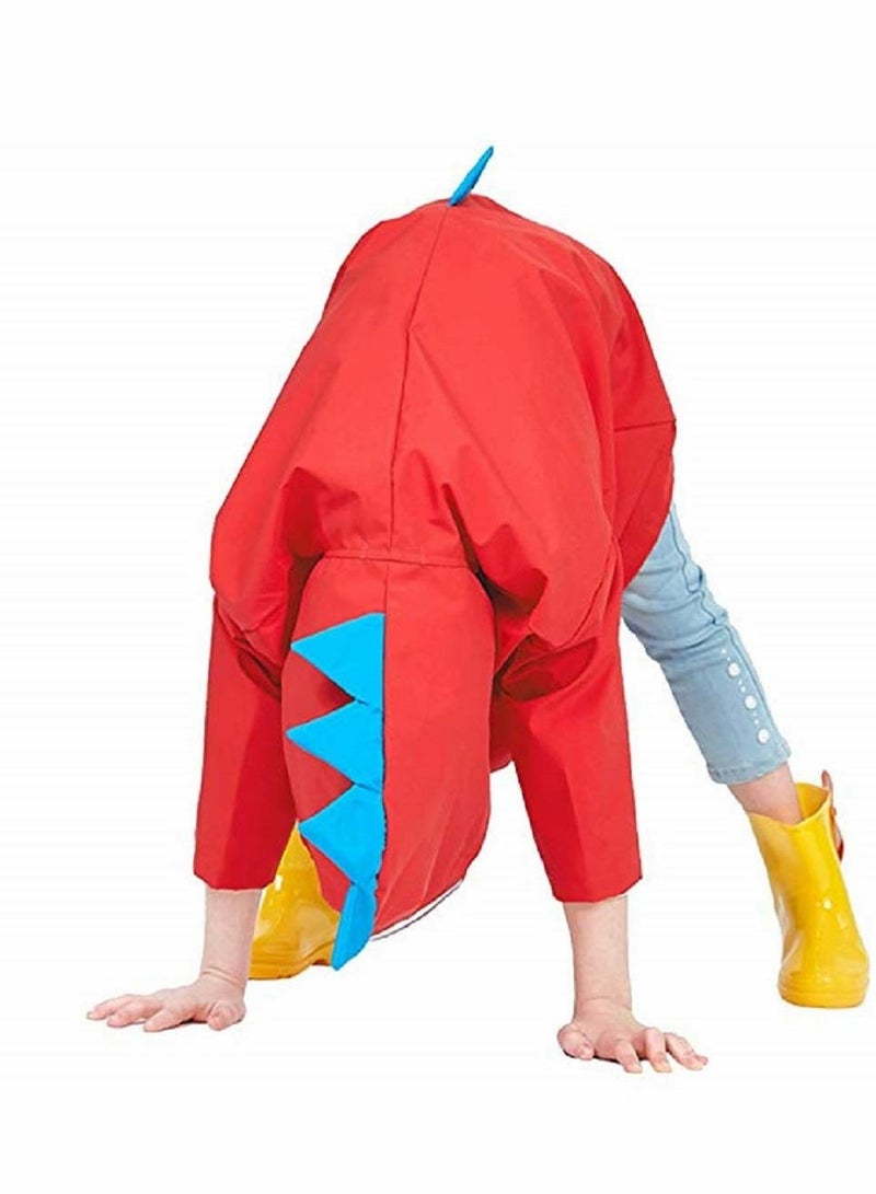 Children Raincoats, Kids Cartoon Raincoat Children's, Reusable Raincoat with Hoods Hat and Sleeves Rain Cloak Perfect for Protect Your Child Size L - Image 3