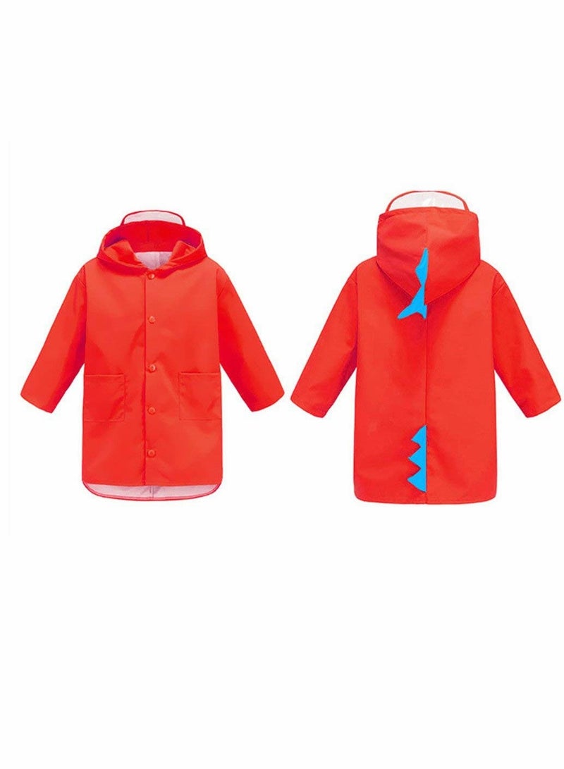 Children Raincoats, Kids Cartoon Raincoat Children's, Reusable Raincoat with Hoods Hat and Sleeves Rain Cloak Perfect for Protect Your Child Size L - Image 4