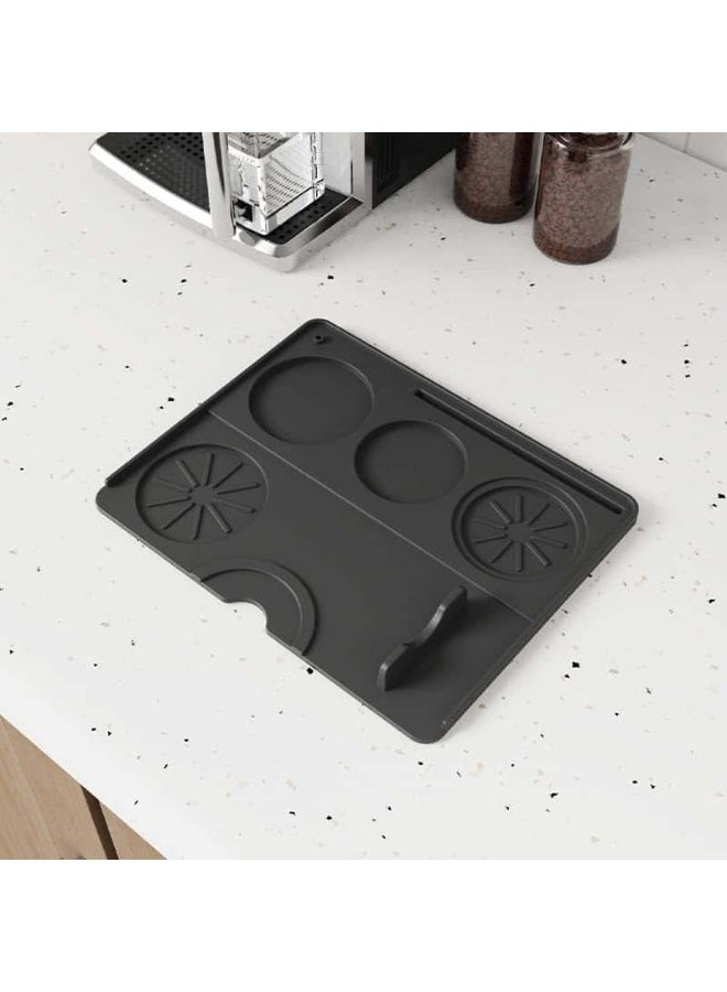 Anmi Coffee Mat, Coffee Maker Mat for Kitchen Counter with Tamping Mat, 40x60cm Silicone Coffee Bar Pad, Anti-Slip, Heat Resistant Pad for Espresso Machines, Dinner Plates, Ice Cream Machines - Image 3