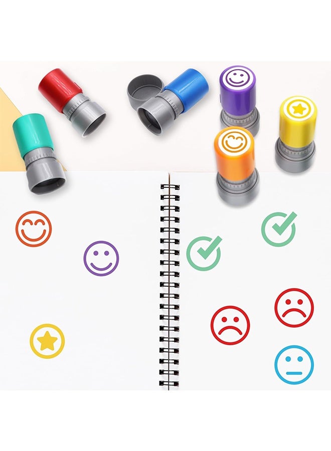 مجموعة من طوابع التقييم المكونة من 6 قطع - طوابع المعلم للفصول الدراسية، طوابع المعلم للتقييم، طوابع المعلم ذاتية الحبر، هدايا المعلم - Image 2