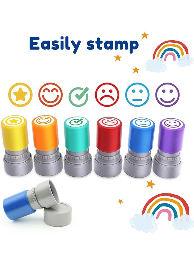 مجموعة من طوابع التقييم المكونة من 6 قطع - طوابع المعلم للفصول الدراسية، طوابع المعلم للتقييم، طوابع المعلم ذاتية الحبر، هدايا المعلم - Image 3