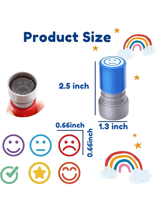 مجموعة من طوابع التقييم المكونة من 6 قطع - طوابع المعلم للفصول الدراسية، طوابع المعلم للتقييم، طوابع المعلم ذاتية الحبر، هدايا المعلم - Image 5