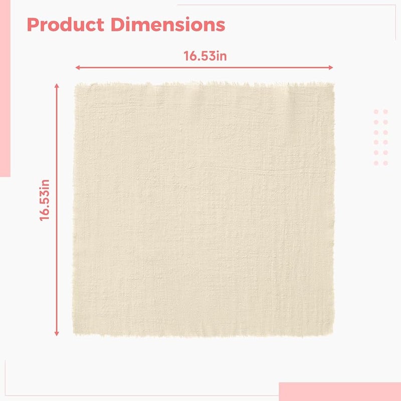 Set Of 12 Soft Cotton Denim Napkins With Fringed Edges 16 5 X 16 5 Inches For Weddings Parties Dining - Image 5