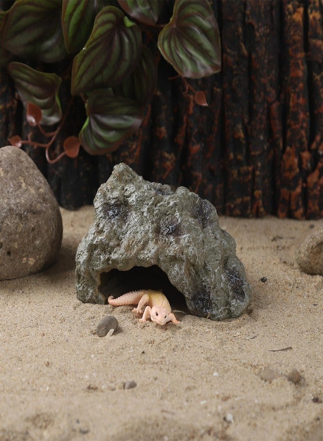 IBWell Resin Leopard Gecko Hide, True to Nature Reptile Rock for Bearded Dragon Hideout Snake Hides for Ball Pythons, Tortoise House Terrarium DÉCor - Small - Image 5