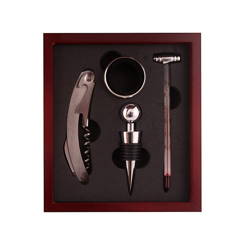 MSA JEWELS Msa Jewels 4 pcs Wine Chess Gift Set Wine Bottle Opener Tool Kit with Chess Set Gift Box Best Bar Wine Accessories and Gifts - Image 2
