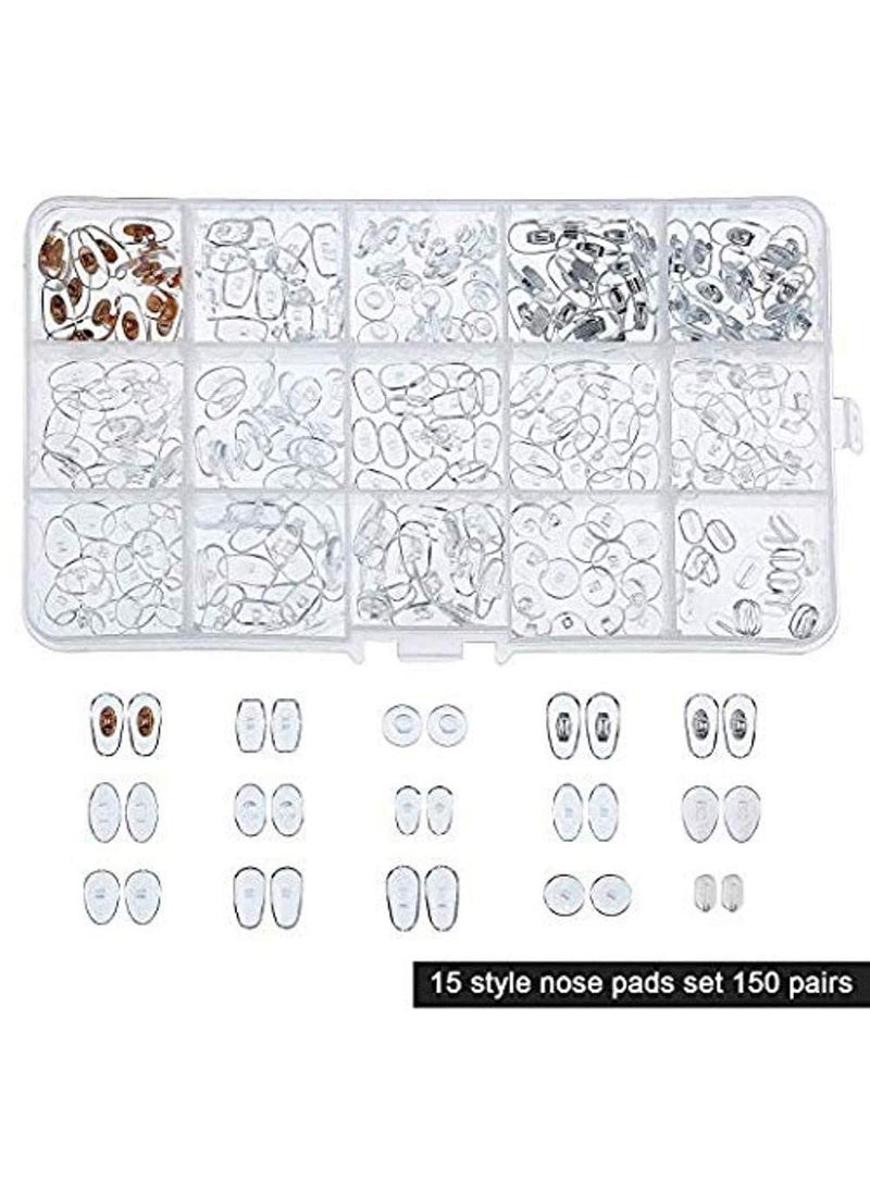 DIY Crafts DIY Crafts CTDIYHI44581 Eye Care Eyeglass Repair Kit Eyeglass Repair Kit 150 Pairs Eyewear Nose Pads Set Pack of  - Image 2