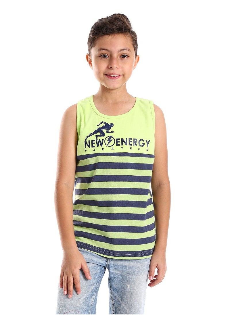 Caesar Boys Stripped Sportive Tank Top  - Image 1
