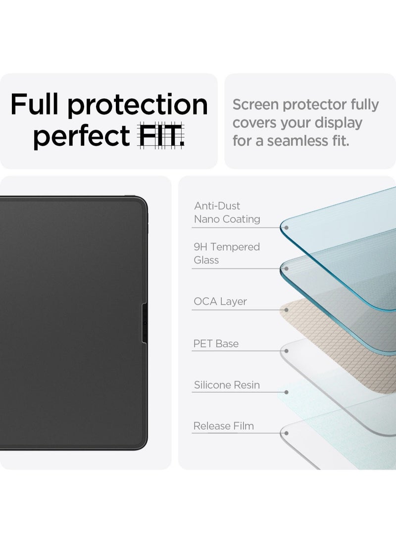 Spigen - GLASTR EZ Fit Paper Touch for iPad PRO 13 inch M4 (2024) Screen Protector Premium PaperTouch Tempered Glass with Auto Align Technology - Case Friendly - Image 1