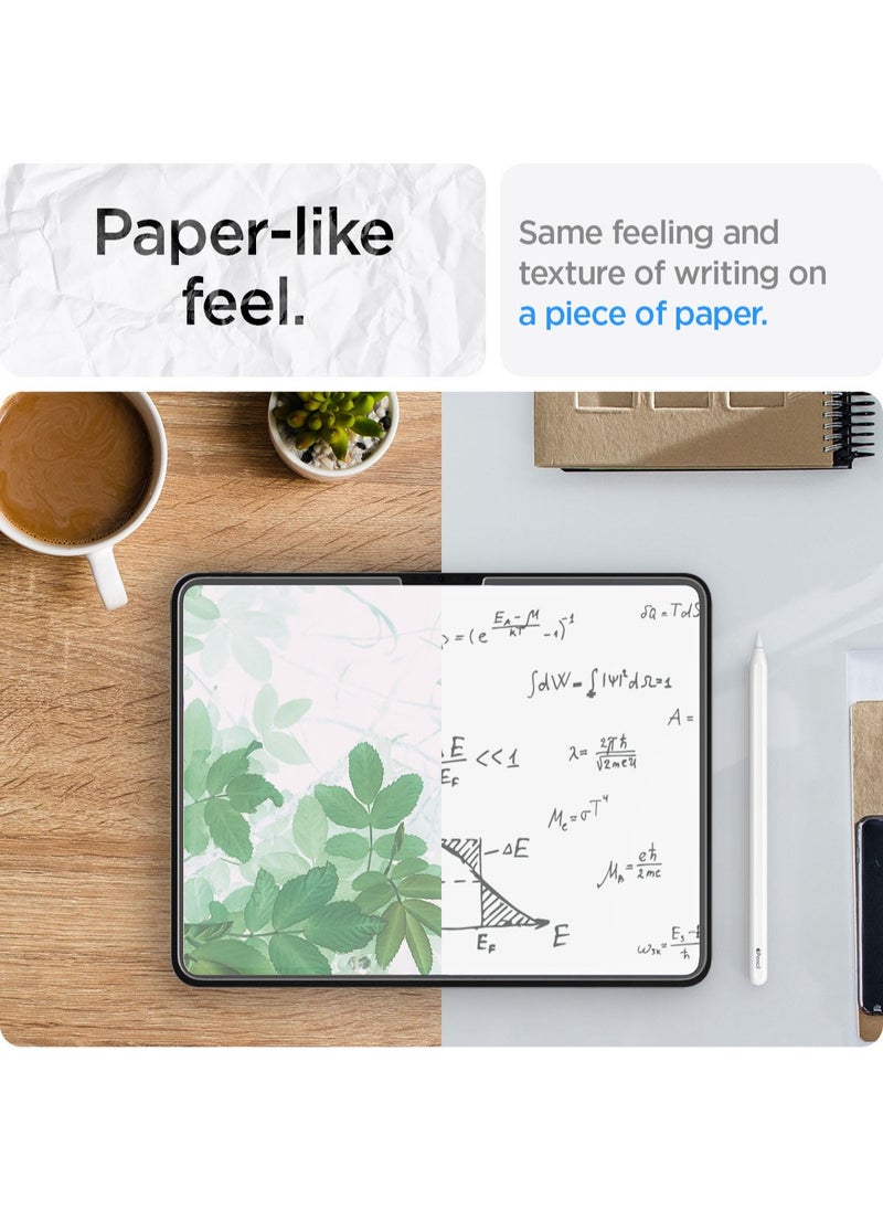 Spigen واقي شاشة GLASTR EZ Fit Paper Touch لجهاز iPad PRO مقاس 13 بوصة M4 (2024) مصنوع من زجاج PaperTouch المقوى الفاخر مع تقنية المحاذاة التلقائية - مناسب للجراب  - Image 4