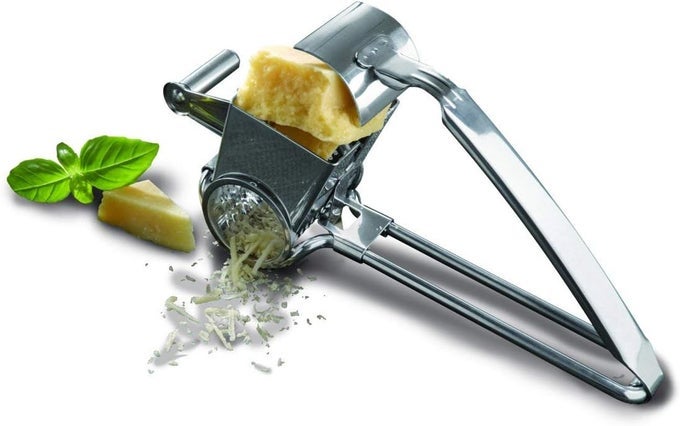 HOLLAND STAINLESS STEEL ROTARY CHEESE GRATER HANDHELD ROMANO MONACO COLLECTION