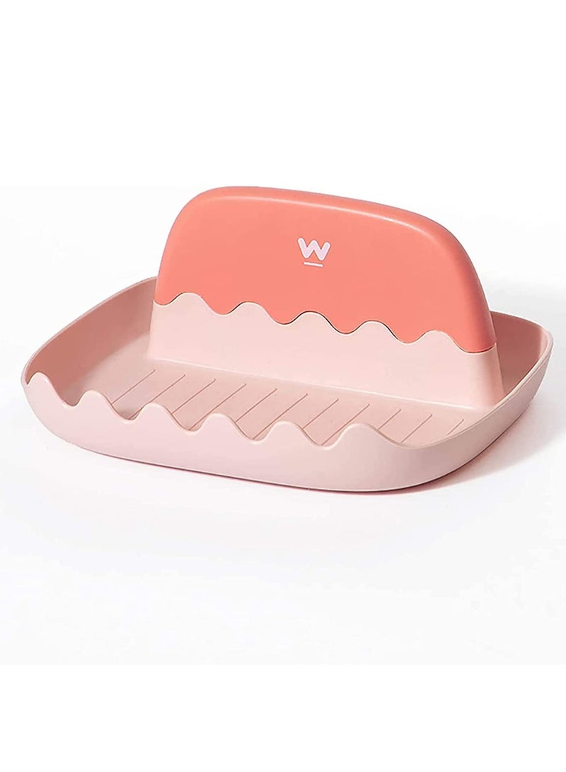 SYOSI Spoon Rest Kitchen Multiple Utensil-Holder - With Drip Pad, Heat-Resistant, BPA-Free, Spoon Rest for Stove Top, Utensil Rest for Ladles, Tongs, Pot Lid More (Pink)  - Image 1