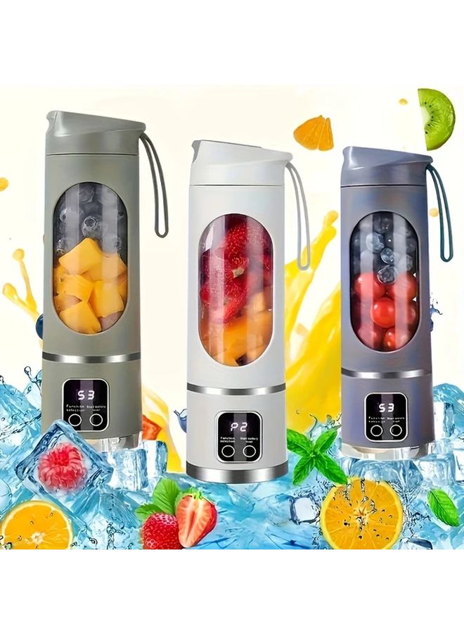 White USB Charged Portable Cordless Blender for Smoothies Milkshakes Fresh Fruit Drinks 10 14oz to 16 91oz Capacity - Image 2