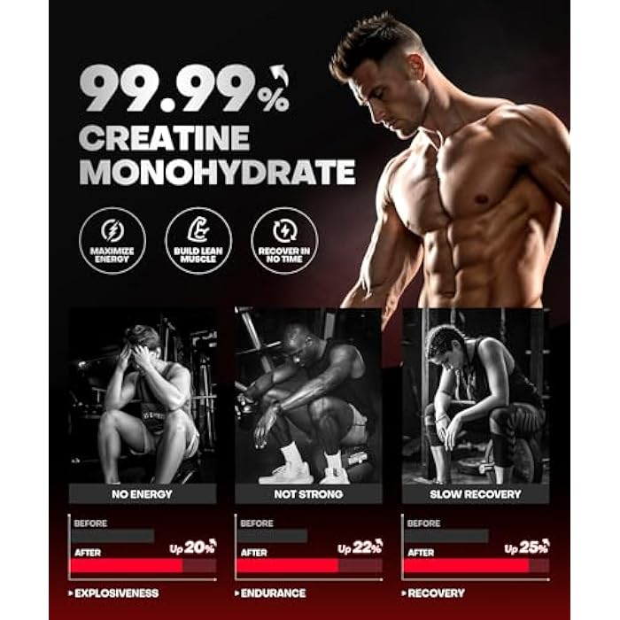 Dr.Bio Instant Boost Creatine Monohydrate Gummies, Complex Creatine with Real 5000mg Creatine, L-Taurine, B12, Mg & K, Pre-Workout Creatine for Women & Men to Support Energy, Muscle, Recovery, 0 Sugar, Vegan - Image 2