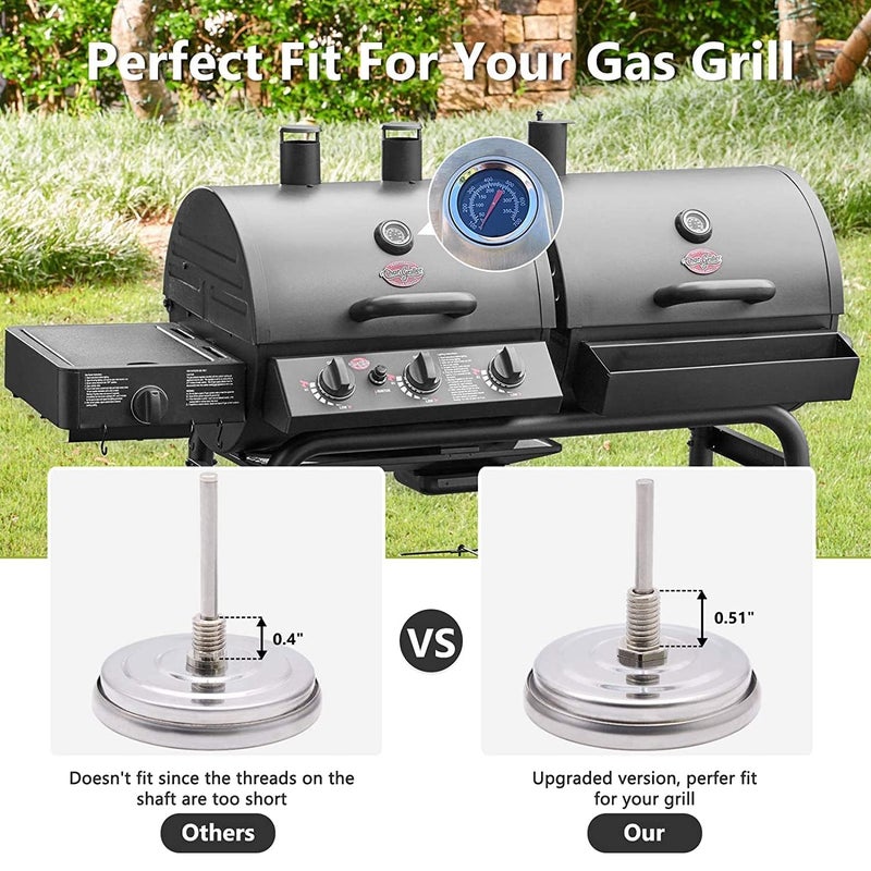 Criditpid Grill Thermometer Temperature Gauge Replacement Parts for Chargriller 5050, 5650, Temp Gauge Heat Indicator for Charbroil 463251414, 463250212. - Image 3