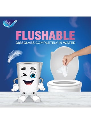 Comfort Toilet Paper 2 Ply, 12 Rolls x 180 Sheets White - view 4