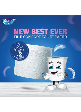 Comfort Toilet Paper 2 Ply, 12 Rolls x 180 Sheets White - view 2