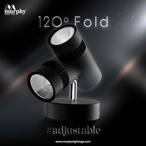 Murphy Aluminium 10W Adjustable Black Aliminum Led Wall Cob Surface Mounted Spot Light With 2 Years Warranty (Warm White, Pack Of 1) - Image 3