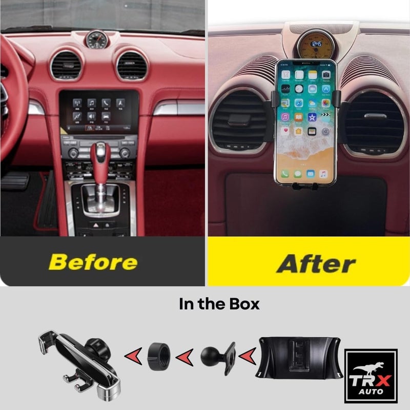 TRX AUTO Phone Holder Mount With Gravity Phone Holder For Porsche Boxster, Cayman 718 2016 To 2024 | Porsche Cayman Accessories | Porsche Boxster Accessories - Image 5