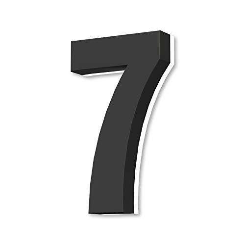 LUXYARD Backlit LED House Numbers 7", Stainless Steel Hand-Polished for House Address Signs, Modern House Numbers 7 Inch,Low-Voltage, Waterproof Corrosion Resistant (7 Inch Black 7) - Image 1