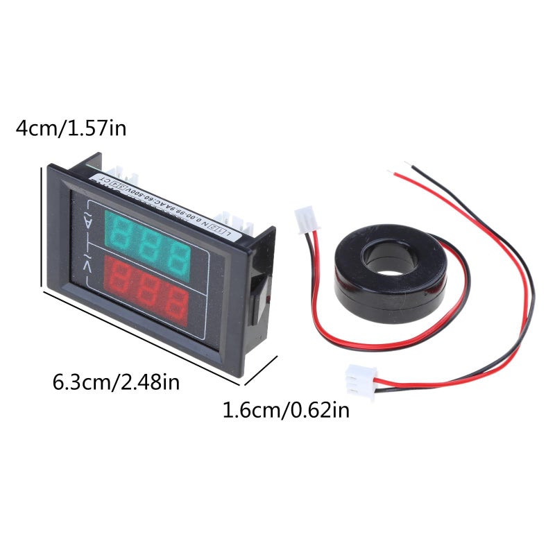 Dual Display Digital Voltmeter Ammeter 50V 500V 100A Voltage Current Meter Tester - Image 5