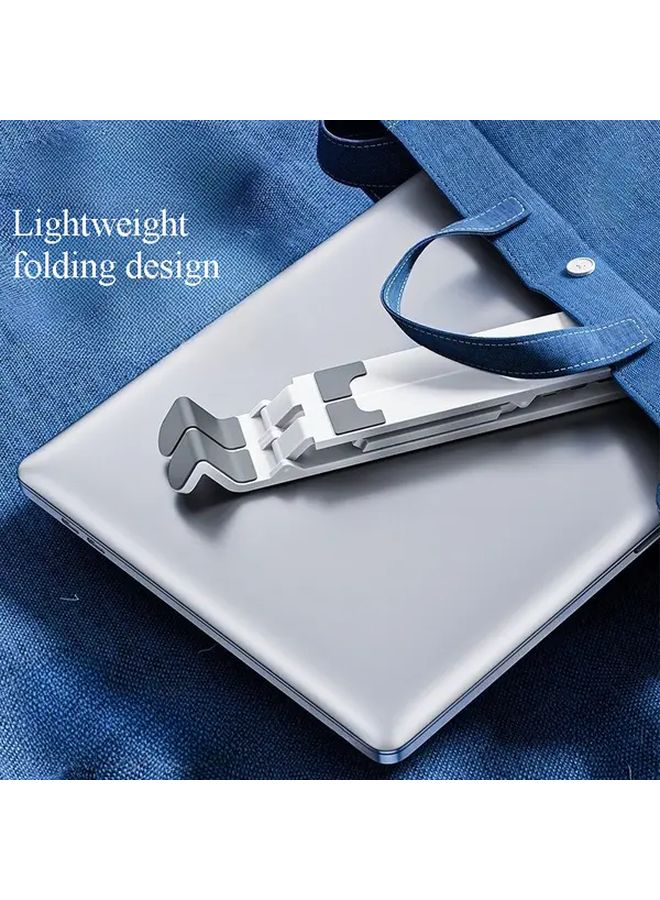 Black Portable Folding Laptop Stand with Height Adjustable Heavy Duty Heat Dissipation - Image 2