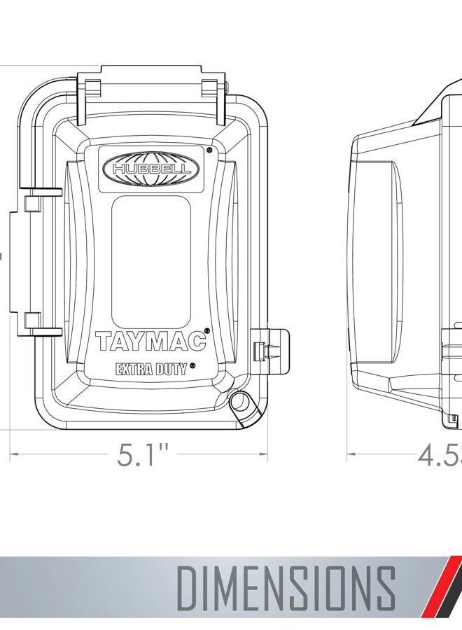 TayMac MKG420CS Single Gang Weatherproof Complete In-Use Cover Kit, Clear Finish - Image 2