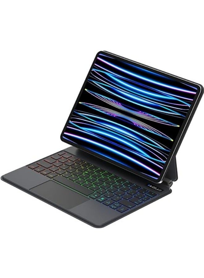 Magic Smart Bluetooth Arabic Keyboard Case for iPad Air 13 Inch 2024 Model Number A2903 A2904 with Trackpad RGB Backlit Keyboard for iPad Air 13 M2 - Image 1